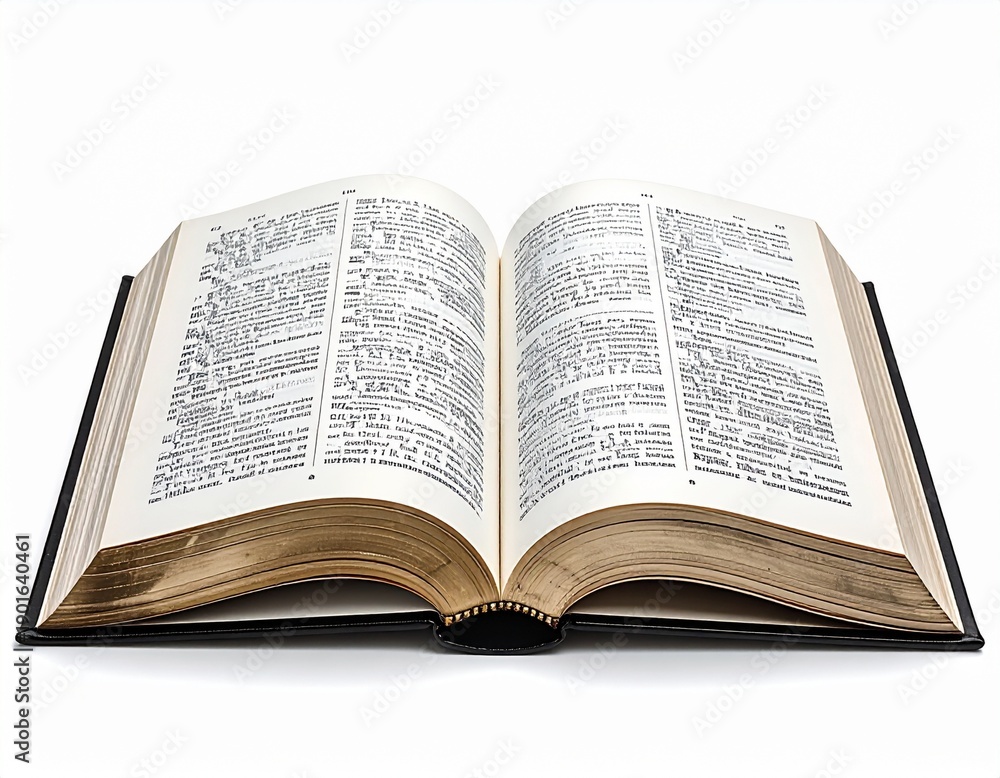 Fototapeta premium Academic Textbook Open for Study and Research Illustration