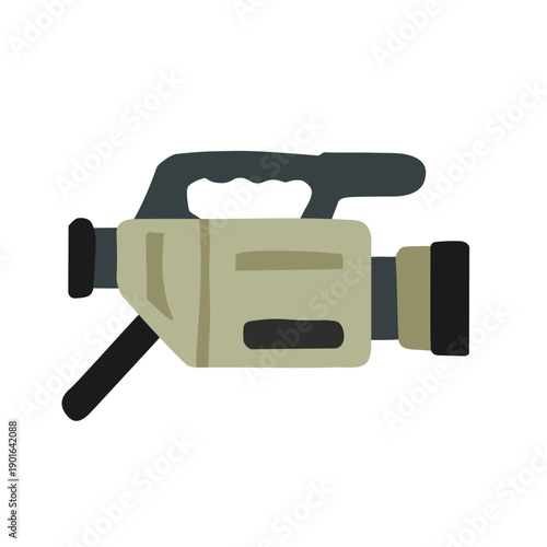 Handheld Camcorder in Flat Style for Video Recording