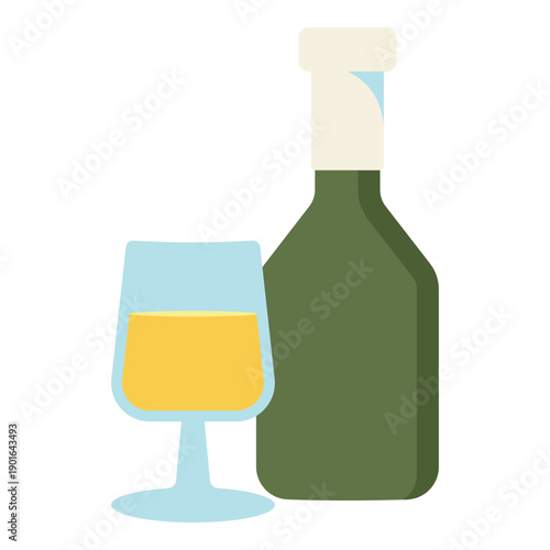 alcoholic wine drink flat icon