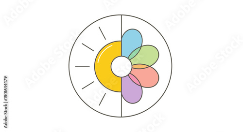 Vibrant Light and Floral Spectrum Symbolizing Innovation and Creative Expression