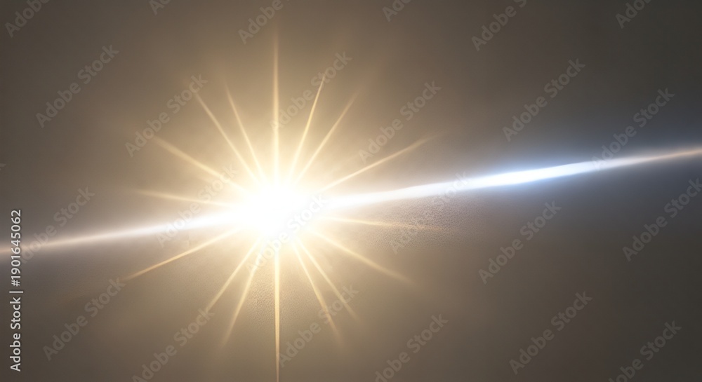 Obraz premium bright starburst light flare effect, abstract background