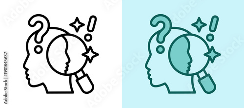 Self Awareness line color icon