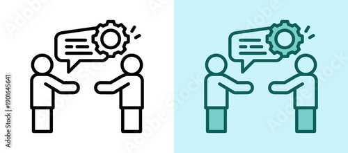 Social Skills line color icon