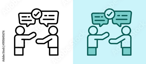 Interpersonal Skills line color icon