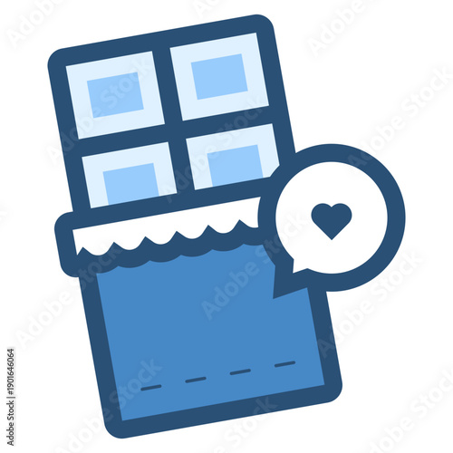 valentine chocolate bar icon