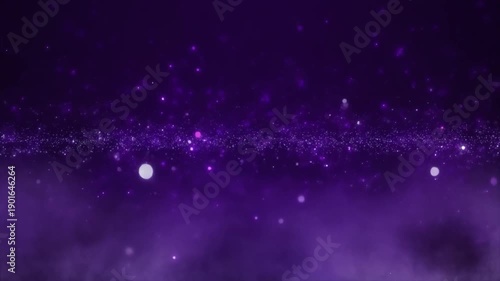 Cosmic purple nebula with sparkling stars and clouds, ethereal galaxy background for digital art and design