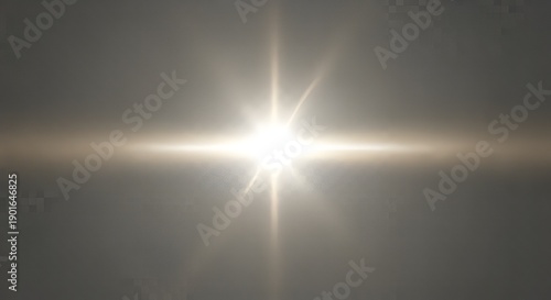 bright light burst on grey background, starburst effect