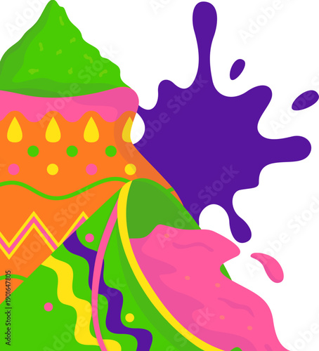 Vibrant Holi Festival Colors