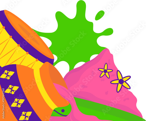 Colorful Holi Festival Illustration
