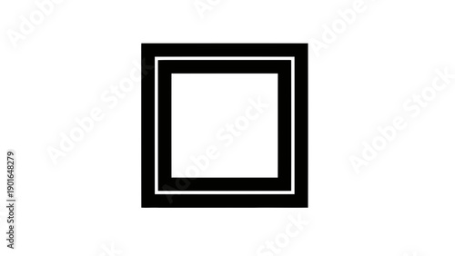 Simple black and white square frame
