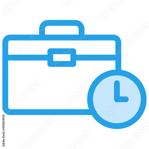 Foto Office Hours Outline Blue Color Icon