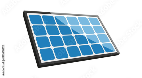 A Modern Graphic Depicting a Solar Panel to Illustrate Energy Production and Conservation