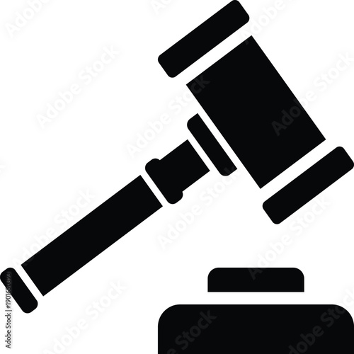 Gavel icon - symbol of justice and law