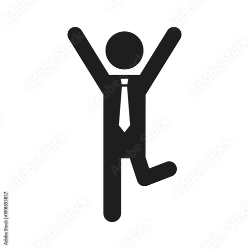 万歳しているビジネスマン