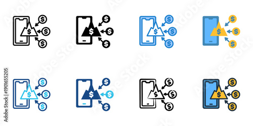 Crowdfunding Platform icons set multiple style collection. Editable stroke 
