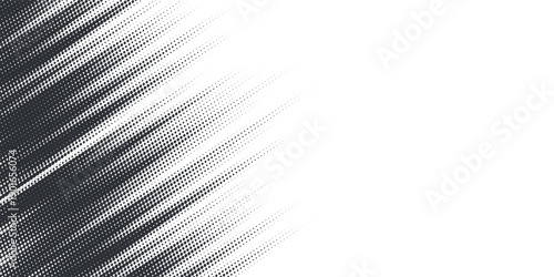 Grunge halftone gradient background. Faded grit noise texture. White and black sand wallpaper. Retro pixelated backdrop. Anime or manga style comic overlay. Vector graphic design textured template