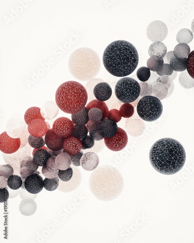 Wallpaper Mural Abstract colorful spheres with delicate textures on a light background Torontodigital.ca