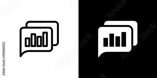 Consulting icon concept with flat Black White Background. Vector illustration.