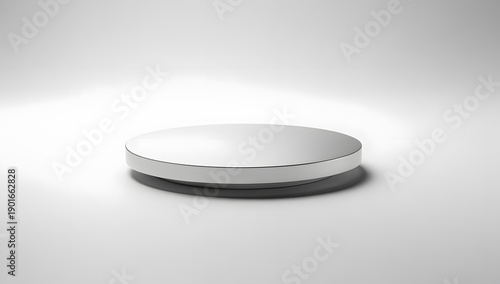 Minimalist White Circular Pedestal