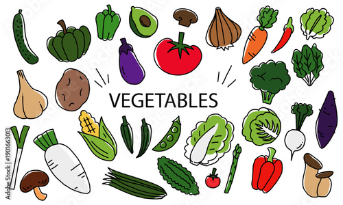 set of vegetables