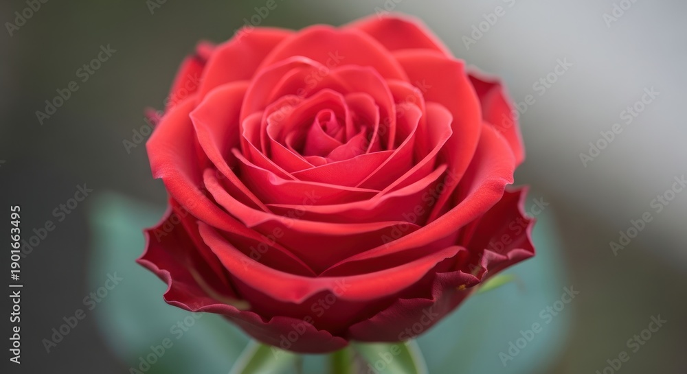 Naklejka premium beautiful red rose flower close-up