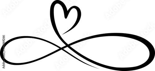 Infinity Heart Symbol Vector Illustration for Eternal Love and Friendship