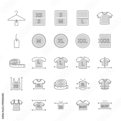 T shirts on hangers and folded.