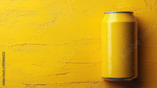 Wallpaper Mural Yellow Soda Can on Yellow Background. Torontodigital.ca