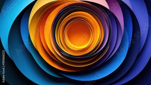 Wallpaper Mural Vibrant Abstract Spiral Design with Colors. Torontodigital.ca