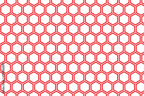 modern abstract simple red color hexagon polygon honeycomb pattern.