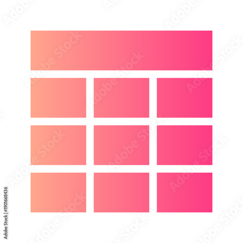 Bilde på lerret table gradient icon