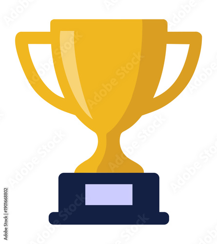 Gold trophy icon representing victory, success, and championship