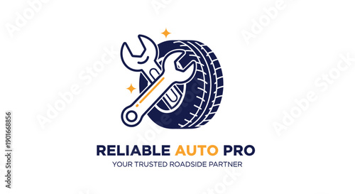 Reliable Auto Pro logo with wrench and tire for roadside assistance.