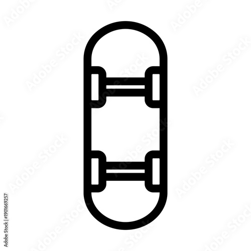 skate board line icon