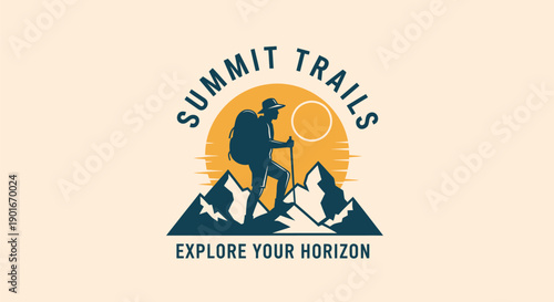 Silhouette of a hiker reaching a mountain summit at sunset.