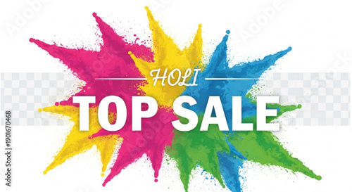 Vibrant holi festival top sale banner with colorful paint splatters