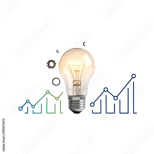 Innovative ideas sparking growth and upward progress in business strategies