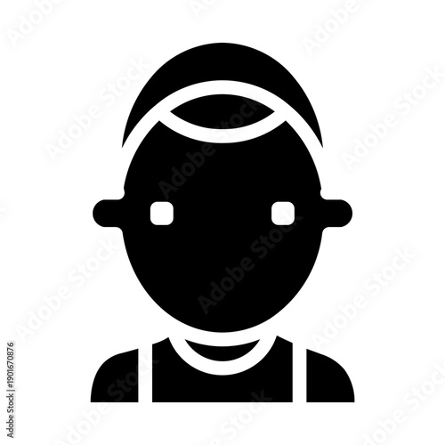 young man glyph icon