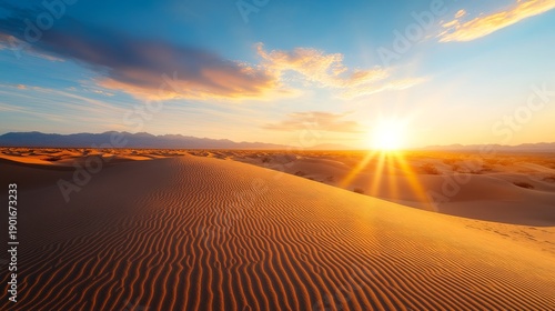 Mesmerizing sand particles dancing across cracked desert floor, low-angle golden hour light illuminating airborne dust, rippled dune formations slowly consuming bleached animal bones, extreme heat