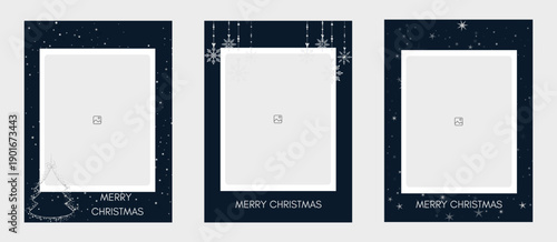 Photo template and photo grid for christmas.