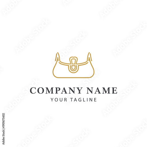 Luxury Handbag Logo Design Template Illustration.