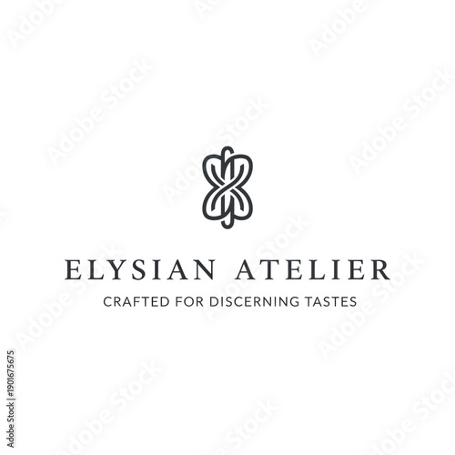 Elysian Atelier Logo Design Element Butterfly.