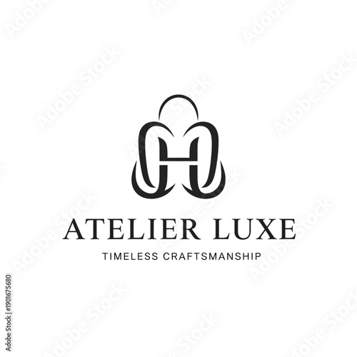 Atelier Luxe Logo Design with Lettering.