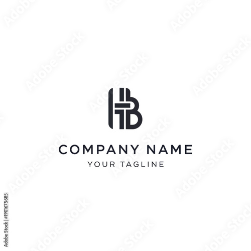 Company Logo Template with Monogram Letters.