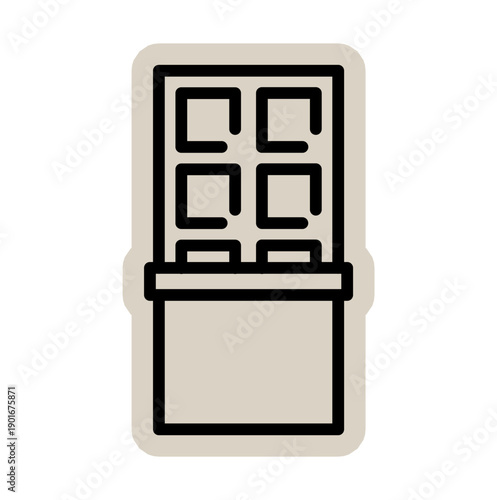 Wrapped chocolate bar scrapbook, doodle, sticker, collage, icon: hand drawn illustration of candy choco with paper wrapper for snack, food, dessert, shop, sweet, cacao, product, foil, pack