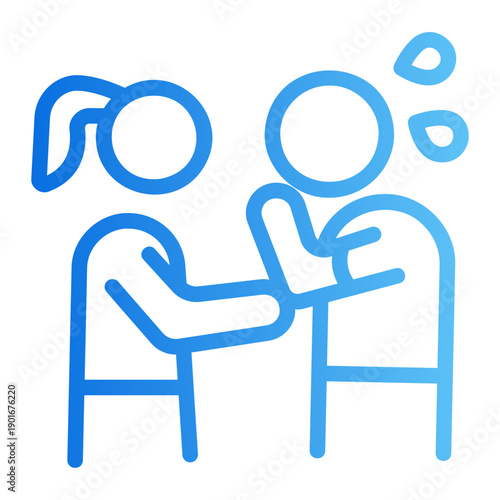 Emotional support Line Gradient Icon