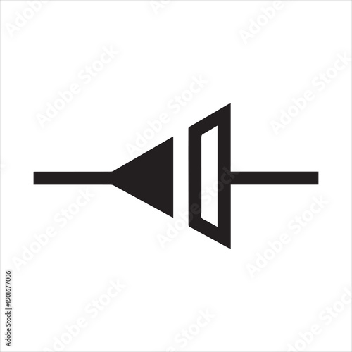 Diode Symbol Minimalist Vector Illustration
