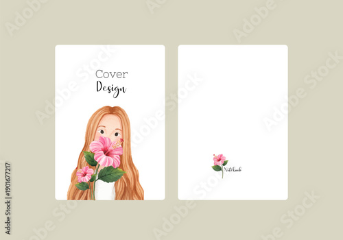 Layout for notebook cover, poster, banner, placard, brochure, annual report, card, flyer.abstract botanical design template.A4 size
