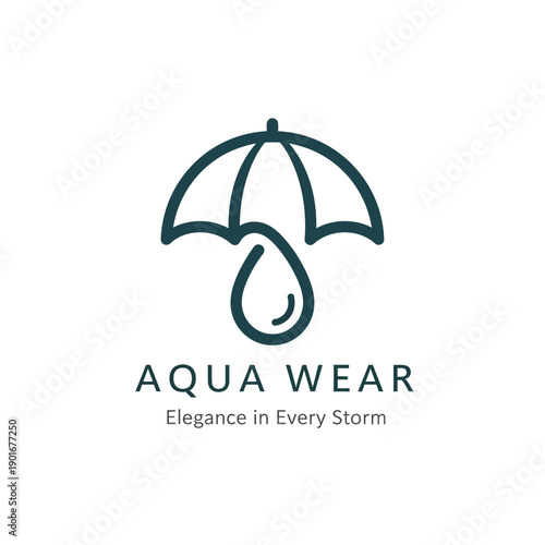 Umbrella Logo Design Aqua Wear.