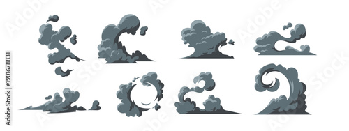 Stylized Smoke Swirl and Explosion Effects Set